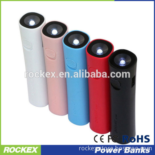 Best quality power bank for smartphone with LED flashlight 2600mAh